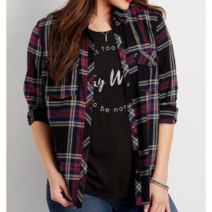 Maurice's plaid shirt